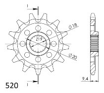 Supersprox Ritzel 520 - 13Z - feinverzahnt 18,0/20,0