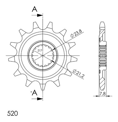 Supersprox Pinion 520 - 15Z