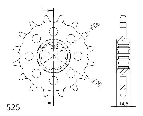 Supersprox Ritzel 525 - 14Z