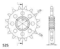 Supersprox piñón 525 - 14Z