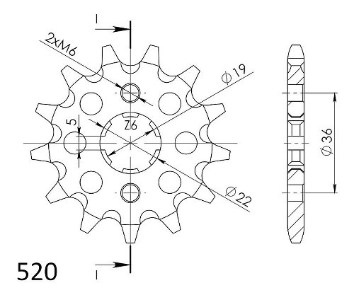 Supersprox pignone 520 - 14Z