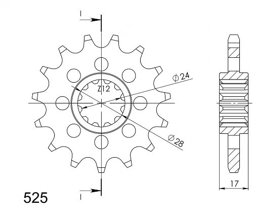 Supersprox pignone 525 - 16Z