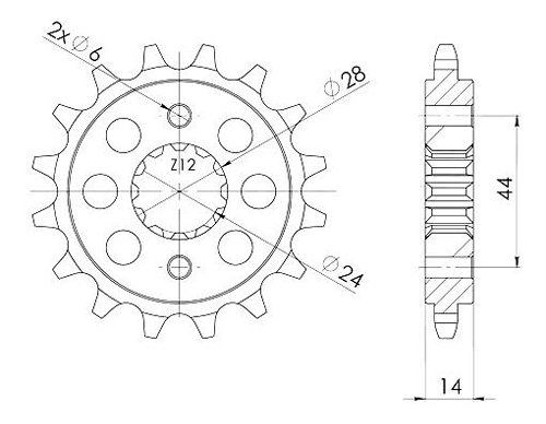 Supersprox Ritzel 525 - 17Z - feinverzahnt 24,0/28,0