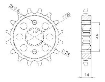 Supersprox Pinion 525 - 17Z - fine toothed 24,0/28,0