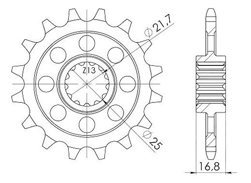 Supersprox Ritzel 520 - 15Z - feinverzahnt 21,7/25,0