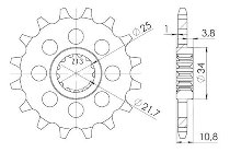 Supersprox Ritzel 520 - 17Z - feinverzahnt 22,0/25,0