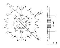 Supersprox pignon 520 - 14Z - à denture fine 19,5/22,0