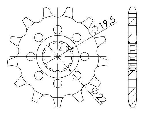 Supersprox Ritzel 520 - 11Z - feinverzahnt 19,5/22,0