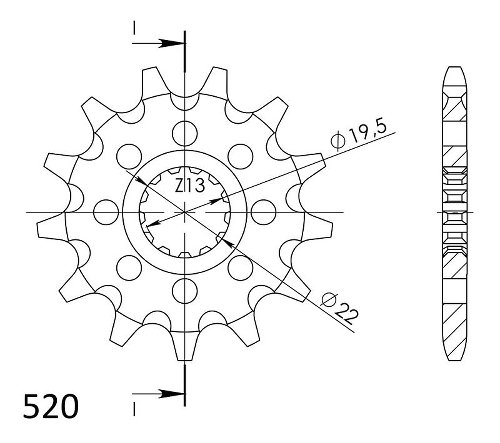 Supersprox Pinion 520 - 13Z