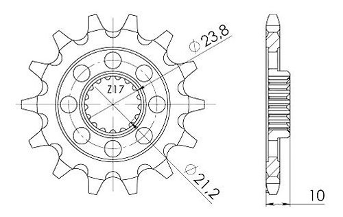 Supersprox Pinion 520 - 13Z - fine toothed 21,2/23,8