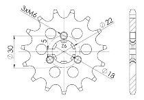 Supersprox pignone 520 - 11Z - a dentatura grossa 18,0/22,0