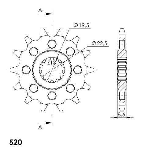 Supersprox Pinion 520 - 14Z