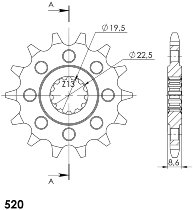 Supersprox silent Pinion 520 - 14Z - silent, gummed