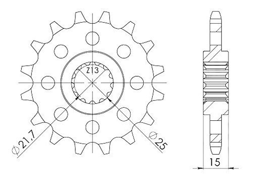 Supersprox Ritzel 525 - 14Z - feinverzahnt 21,6/25,0