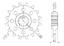 Supersprox Pinion 525 - 14Z - fine toothed 21,6/25,0