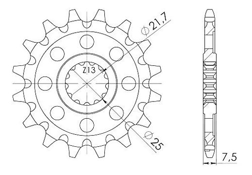 Supersprox Pinion 520 - 14Z - fine toothed 21,7/25,0