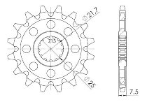 Supersprox Pinion 520 - 14Z - fine toothed 21,7/25,0