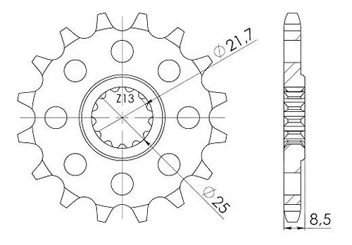 Supersprox Pinion 525 - 15Z - fine toothed 21,6/25,0