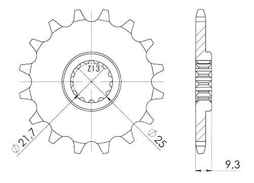 Supersprox Pinion 520 - 14Z - fine toothed 21,7/25,0