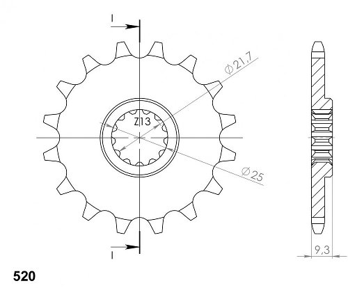 Supersprox pignon 520 - 15Z