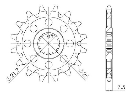 Supersprox Pinion 520 - 12Z - fine toothed 21,6/25,0