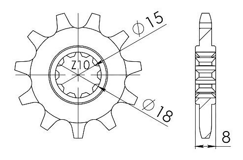 Supersprox Pinion 415 - 11Z - fine toothed 15,0/18,0