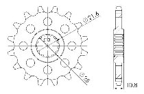 Supersprox Pinion 525 - 15Z - fine toothed 21,6/25,0