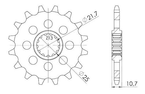 Supersprox Pinion 520 - 16Z - fine toothed 21,7/25,0