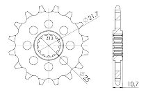 Supersprox Pinion 520 - 16Z - fine toothed 21,7/25,0