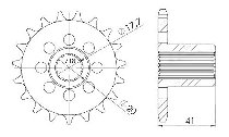 Supersprox Ritzel 428 - 19Z - feinverzahnt 17,7/20,0