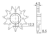 Supersprox pignon 415 - 10Z - oval 12,3