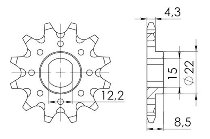 Supersprox pignone 415 - 11Z