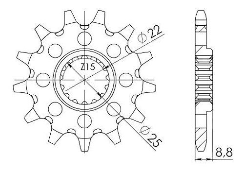 Supersprox Pinion 520 - 11Z - fine toothed 22,0/25,0