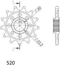 Supersprox Pinion 520 - 12Z