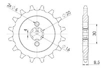 Supersprox Ritzel 520 - 12Z - grobverzahnt 16,0/20,0