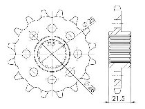 Supersprox Pinion 525 - 16Z - fine toothed 25,0/28,0