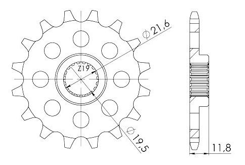 Supersprox Ritzel 520 - 11Z - feinverzahnt 19,3/21,5