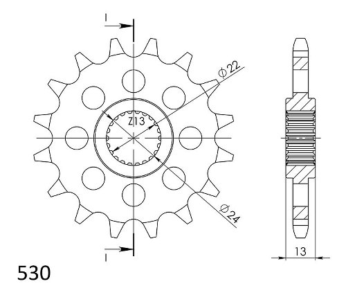 Supersprox Pinion 530 - 16Z