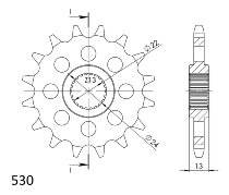 Supersprox Pinion 530 - 16Z