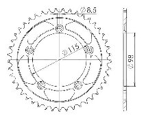 Supersprox Stahl-Kettenrad 420 - 48Z (schwarz)