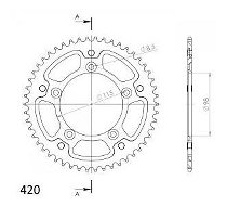 Supersprox Stealth Chain wheel 420 - 48Z (black)