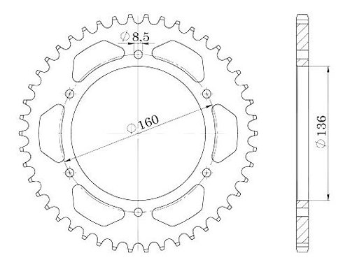 Supersprox acier roue d`entrainement 520 - 42Z (noir)