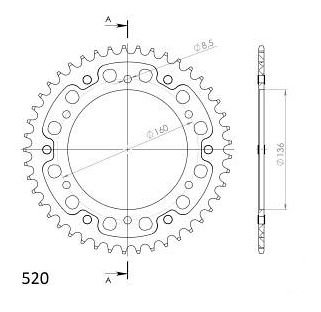 Supersprox Stealth roue d`entrainement 520 - 45Z (noir)