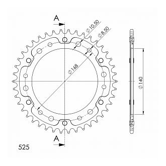 Supersprox Stealth Chain wheel 525 - 42Z (black)