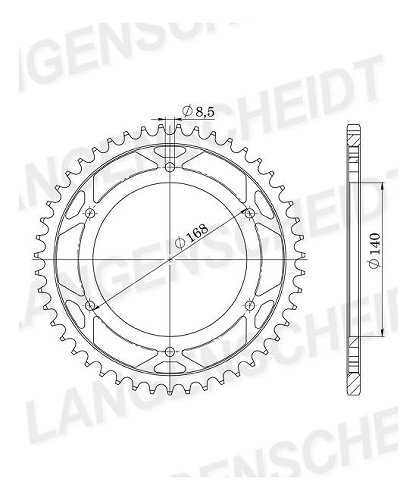 Supersprox acier roue d`entrainement 525 - 47Z (noir)