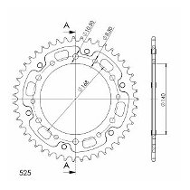 Supersprox Stealth Chain wheel 525 - 47Z (blue)