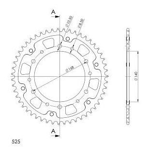 Supersprox Stealth roue d`entrainement 525 - 49Z (rouge)