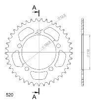 Supersprox Aluminium Chain wheel 520 - 41Z (black)