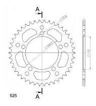 Supersprox aluminium roue d`entrainement 525 - 42Z (bleue)