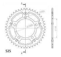 Supersprox Stealth rocchetto per catena 525 - 44Z (argento)